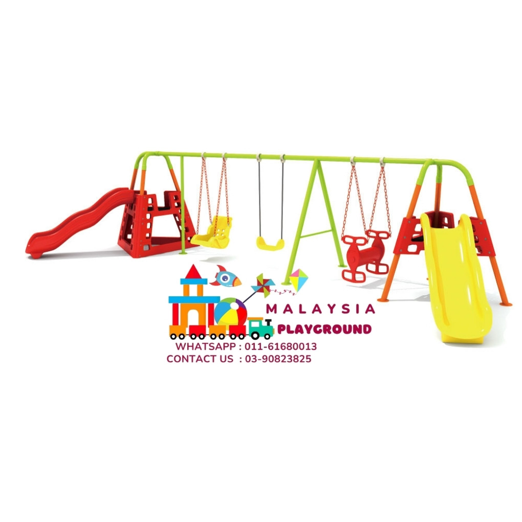 CLASSIC KIDS SWING SEAT  AND SLIDE EQUIPMENT OUT DOOR