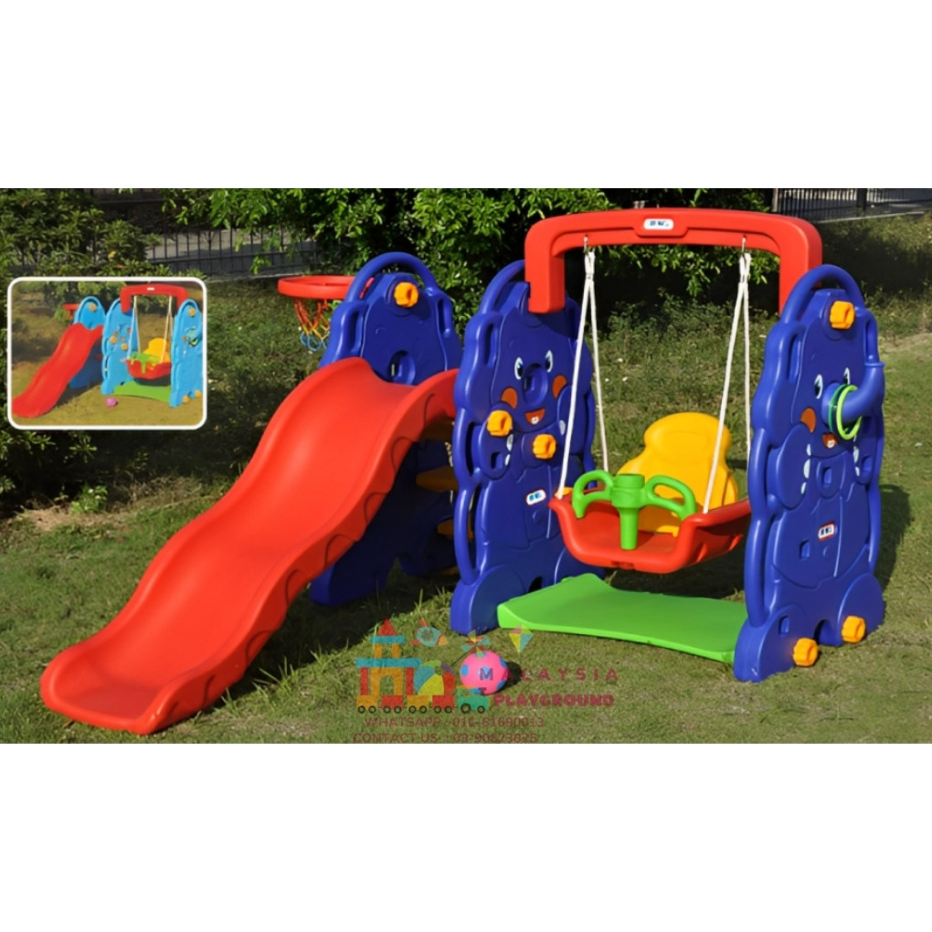  3 IN 1 SLIDE SWING SET INDOOR AND OUTDOOR